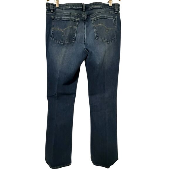 Riders By Lee MidRise Bootcut Denim Blue Jeans Distressed Size 16 - Picture 5 of 10